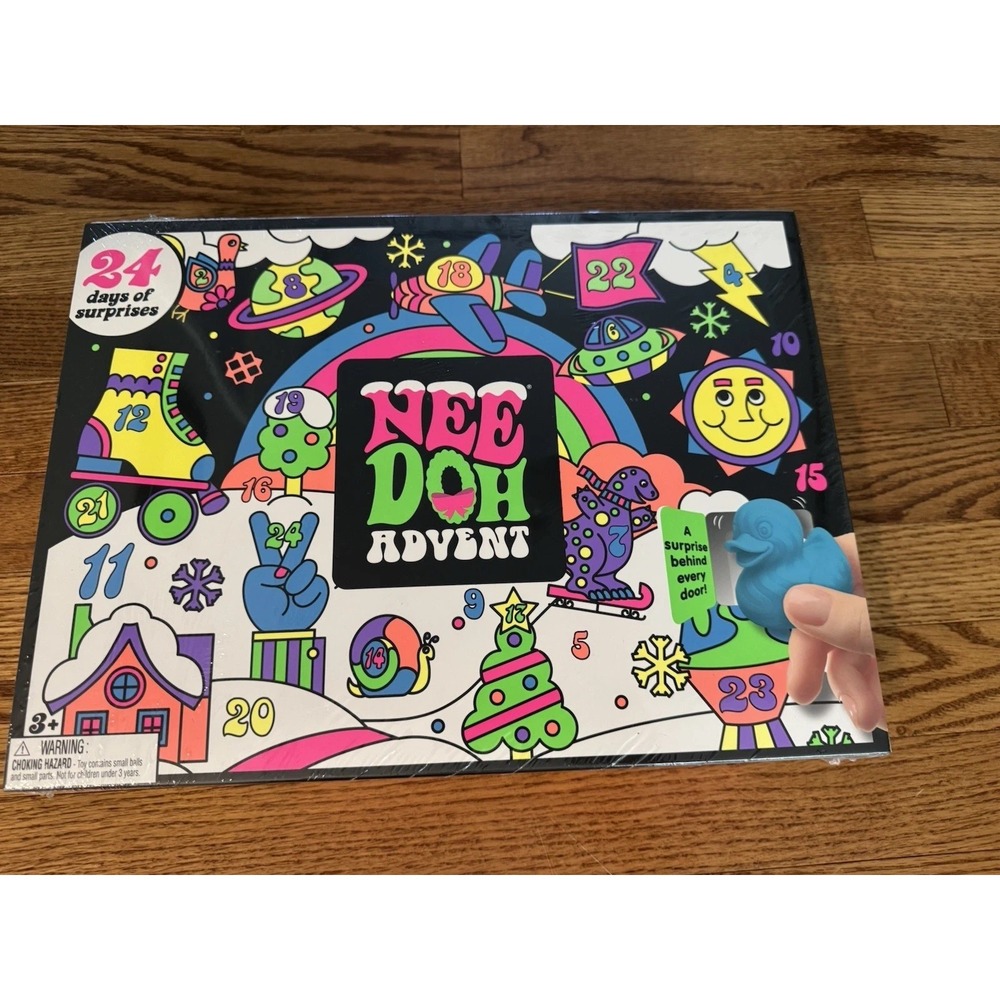 Schylling NeeDoh Advent Calendar 24 Days of Surprises Squishy Toys 26060JHJ NEW